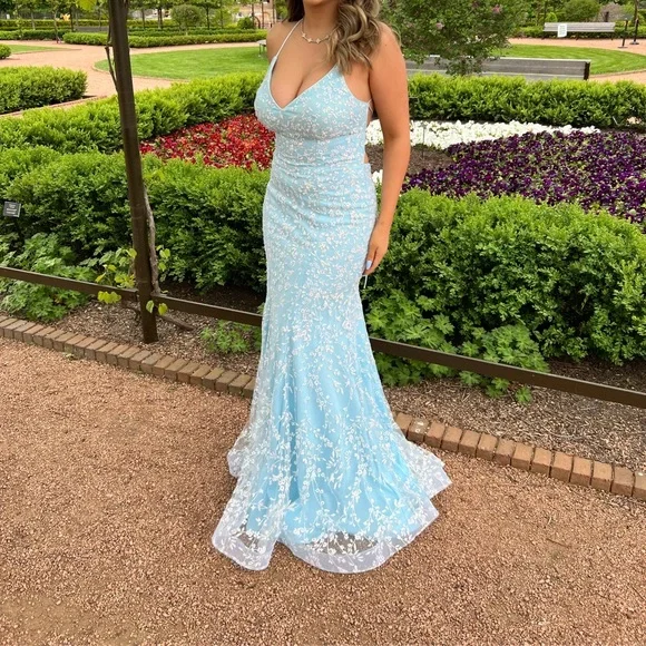 fitted lace wedding dress Lilac Sparkly Mermaid Prom Gown Backless Prom Dress Long Evening Dress –  SheerGirl